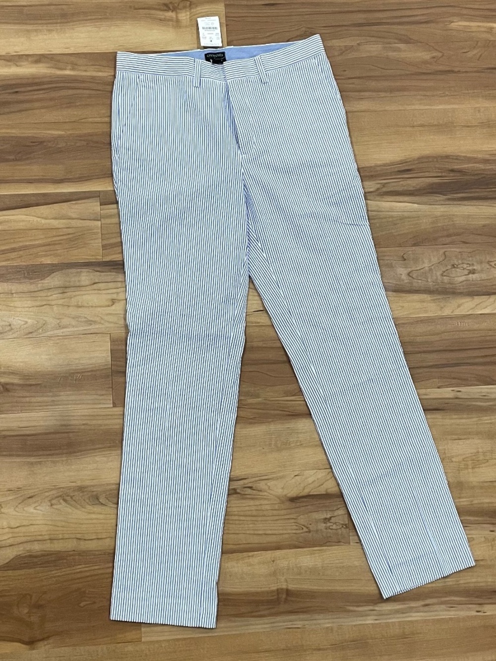 NWT Crewcuts J.Crew Boys Thompson Seersucker Striped Dress Pants Size 14